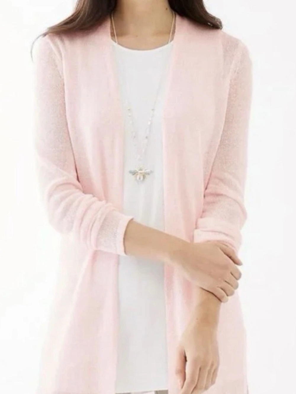 NWOT J Jill Wearever Collection Cotton Blend Open Front Cardigan MP